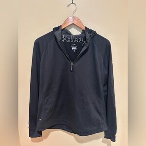 Unisex Nike Dri-Fit Black Half-Zip Hoodie Size XL